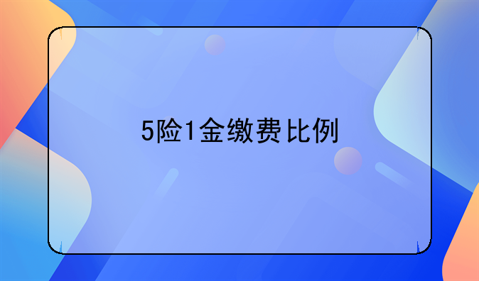 5险1金缴费比例