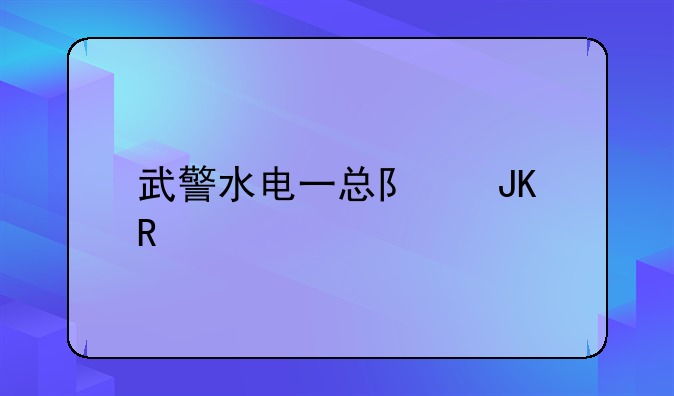 武警水电一总队撒销