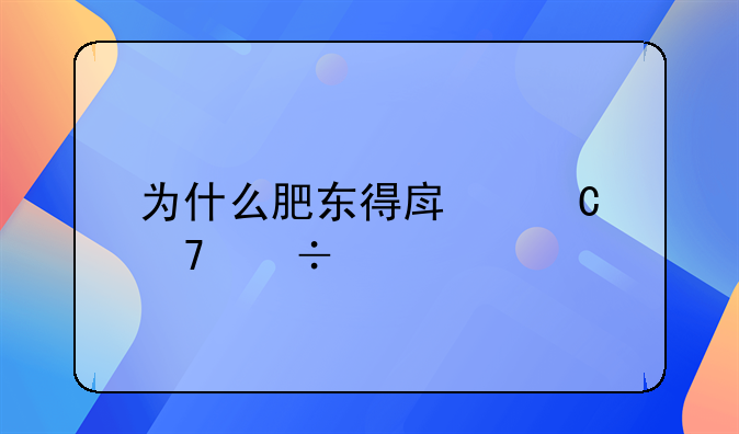 为什么肥东得房子不能买