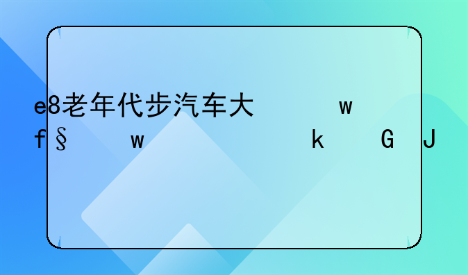 e8老年代步汽车大保险丝一个多少钱?