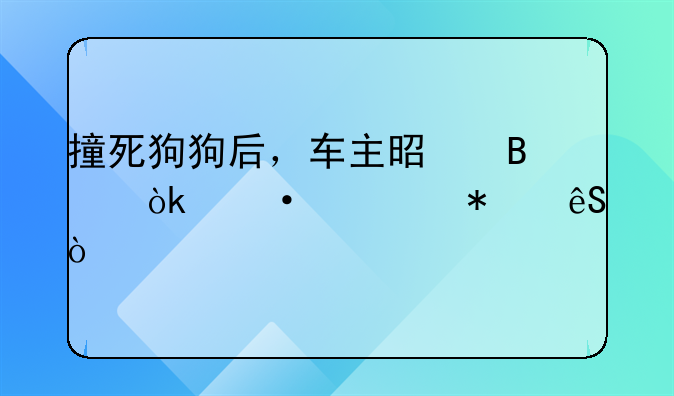 撞死狗狗后，车主是否会遭遇报应？