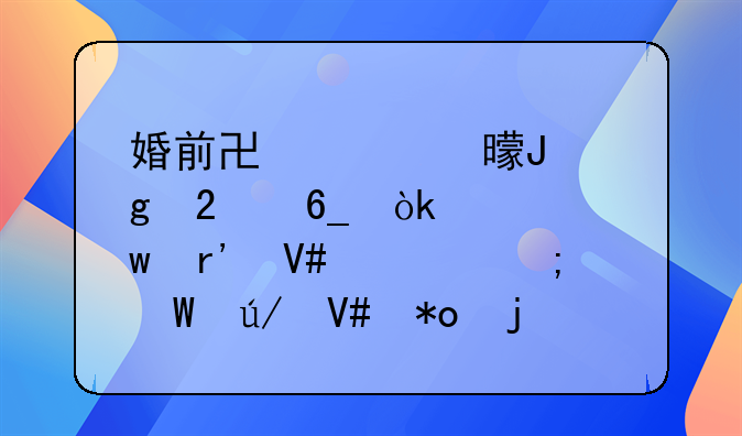 婚前协议书撰写指南：确保有效性与法律效力的步骤